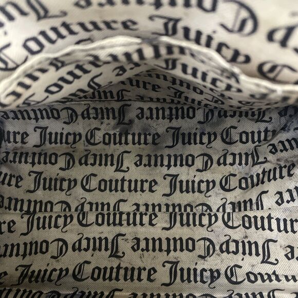 Black Y2K Juicy Couture Fame Satchel Bag / Purse 2000s All Over Pattern - Picture 8 of 9